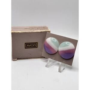 Vintage Avon Pastel Parfait Earrings 80s Stud 1 in NOS w Box